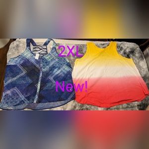 2 Ladies sleeveless tops 2XL New!